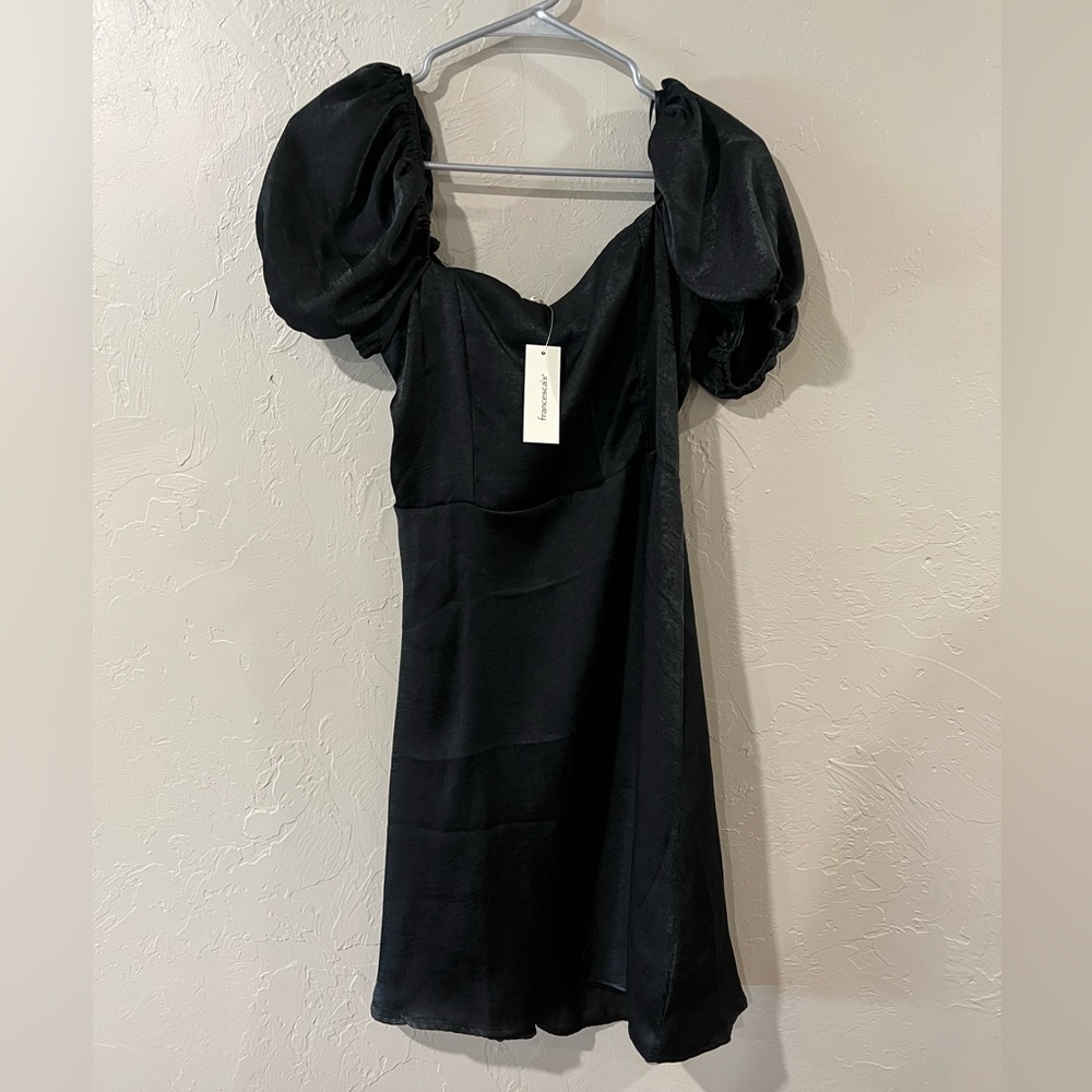 Fransescas Black Satin dress BRAND NEW